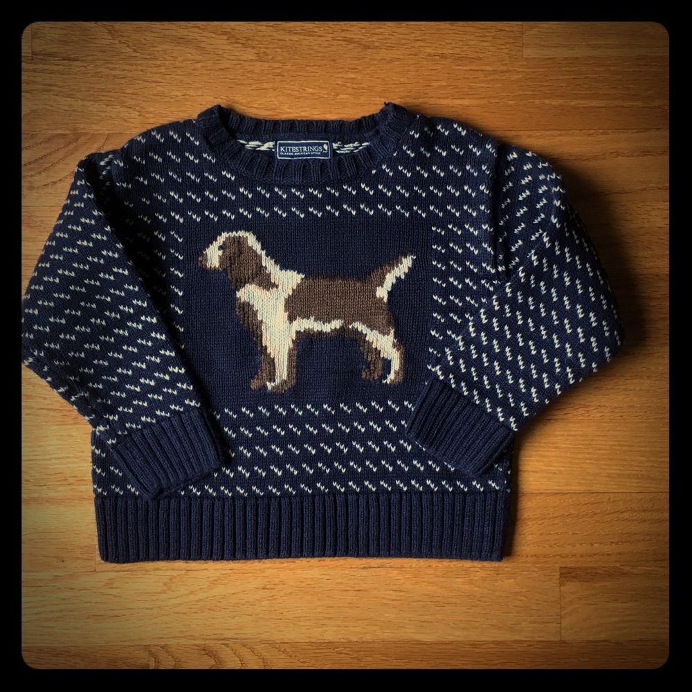 Kitestrings Hunting dog sweater 3T Navy